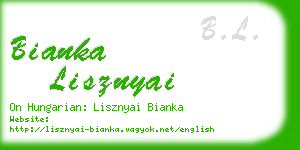 bianka lisznyai business card